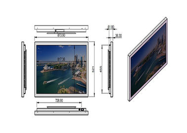 El panel de exhibición interior del LCD del soporte de la pared de 37 pulgadas, tarjeta de memoria Flash 2-36gb