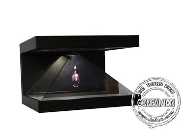 270 3D exhibición olográfica, pirámide Vitual que hace publicidad de control ligero de la pantalla del holograma 3d