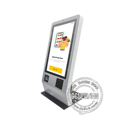 Máquina de pago automática de autoservicio para restaurante con pantalla táctil de 24 pulgadas