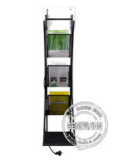 estantes del metal del jugador del anuncio del LCD del quiosco de Floorstanding de la revista 12.1inch