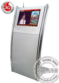 pantalla táctil capacitiva Digital de la plata 19inch del quiosco delgado de Floorstanding con Front Speaker