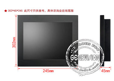 El panel industrial de escritorio/montado en la pared del monitor LCD 12,1 pulgadas 4/3 relación de aspecto