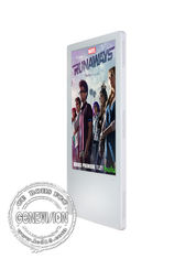 Exhibición blanca del LCD del soporte de la pared de la elevación, marco fino estupendo del jugador de la publicidad del LCD del elevador