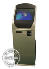 cola del banco de 19 pulgadas que marca el quiosco del ordenador del tacto de NFC de la impresora del quiosco del servicio del uno mismo de la máquina
