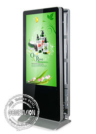 450cd/m2 el brillo 65&quot; los quioscos laterales de la publicidad del doble exhibe la pantalla dual con el panel original de la marca de LG