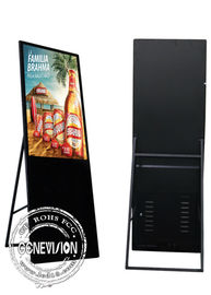 Inclinación portátil Floorstanding del LCD de 43 de la pulgada del centro comercial de la publicidad exhibiciones delgadas de los quioscos
