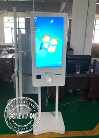 24&quot; máquina terminal del pago de la posición LCD de Windows del LCD de la pantalla táctil del uno mismo del quiosco capacitivo del servicio