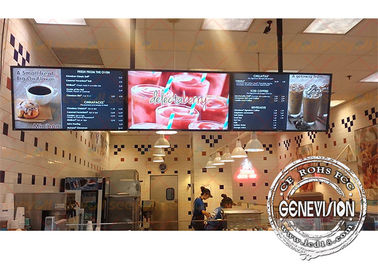 pantalla LCD delgada del soporte de la pared del tablero del menú de Shell Digital del metal de 43inch 8m m Gap teledirigida para el restaurante