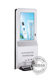 21,5 cartelera del LCD Digitaces del quiosco de la pantalla táctil de la pulgada con la exhibición automática del LCD del dispensador del desinfectante de la mano del gel 1000ML