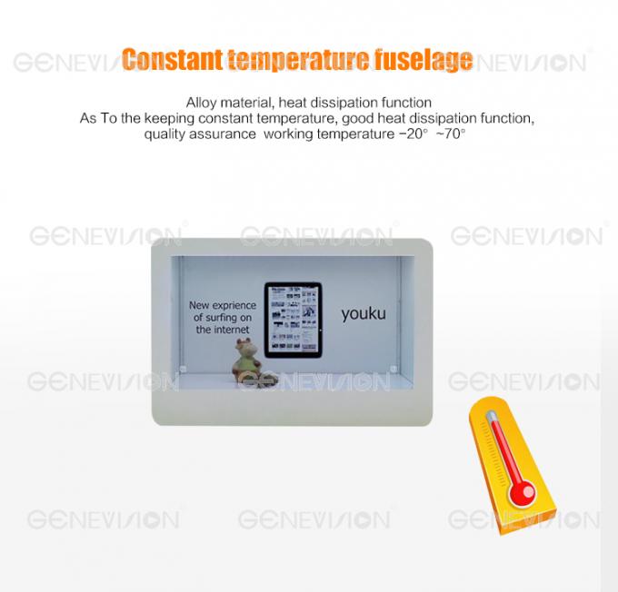 32" caja transparente industrial mágica de la publicidad de la actualización de la tarjeta del SD del escaparate del Lcd en el alto brillo de 500cd/m2