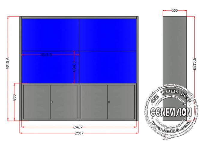 46" 55" BOE Panel original Soluciones de pared de video flexibles de señalización LCD digital sin costuras