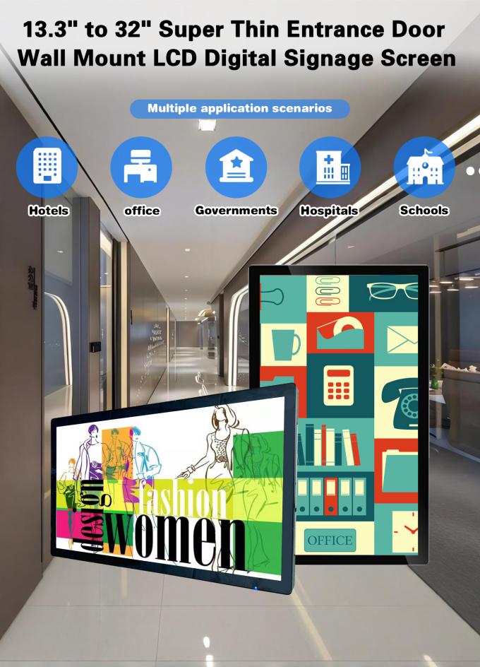 Elevador de pared Android 21.5 " 32 " 18.5 " Smart Video Player en el software de control remoto 1