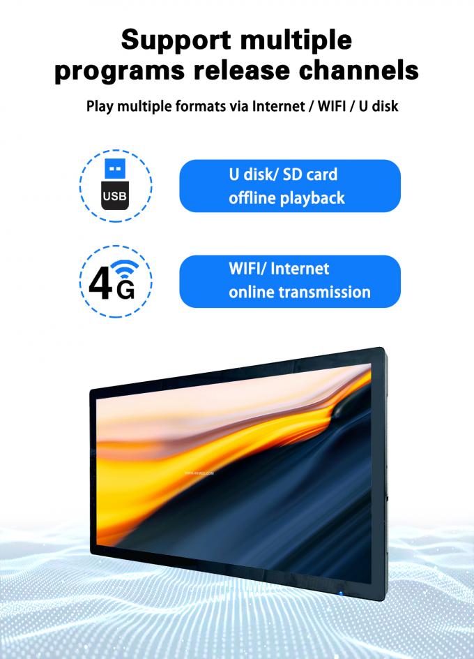 Elevador de pared Android 21.5 " 32 " 18.5 " Smart Video Player en el software de control remoto 3