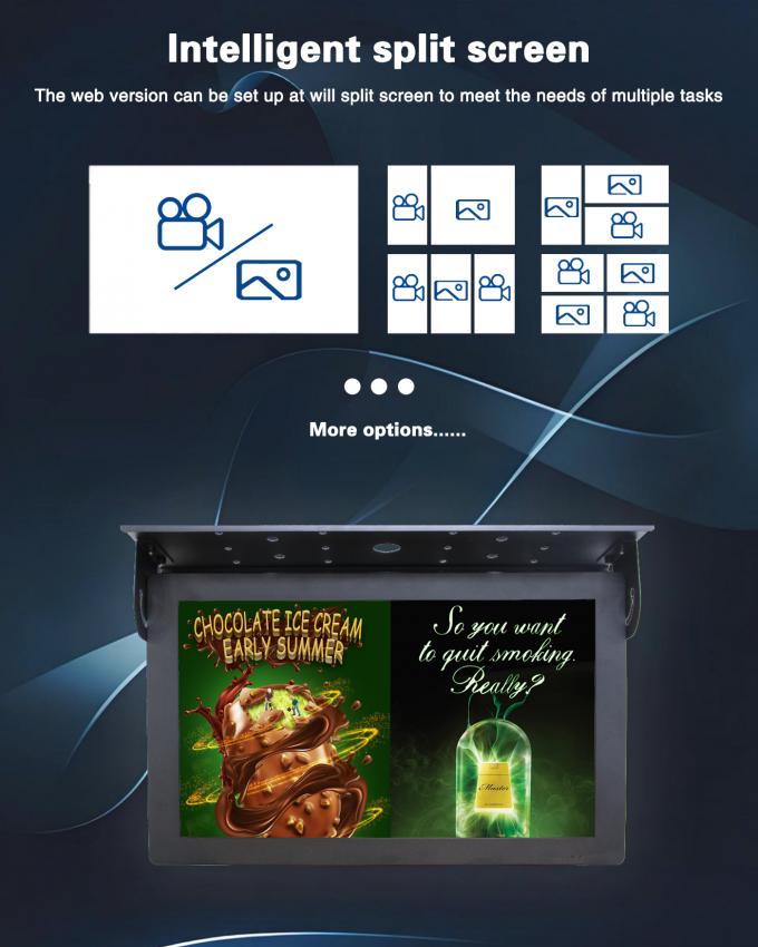 21.5 pulgadas de techo Android 7.1 gratuito servidor en la nube LCD Bus Digital Signage Display 1G + 32G Wifi ascensor Wayfinding Educación 3