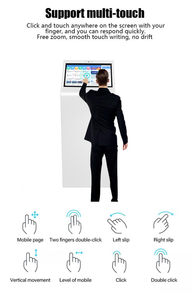 Quiosco de pantalla táctil de autoservicio todo en uno de 21,5" para hospitales, bancos y finanzas con sistema automático de colas e información de consultas 4