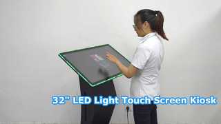 Quiosco de pantalla táctil todo en uno de cristal AG con luz LED de 32 pulgadas