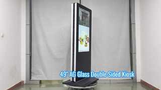 Quiosco LCD de doble cara de vidrio 4K AG de 49 pulgadas