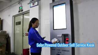 Quiosco de autoservicio al aire libre con energía solar de 27 pulgadas para centros turísticos