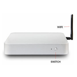 La mini base I3 de la caja de la PC que hace publicidad de 4k Media Player encajona color del blanco de la red de Wifi