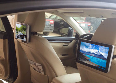 Señalización de 10,1 de la pulgada HD Dual Core Digitaces del taxi, pantallas de la publicidad de Digitaces del reposacabezas del coche