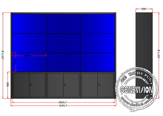 46&quot; 55&quot; BOE Panel original Soluciones de pared de video flexibles de señalización LCD digital sin costuras