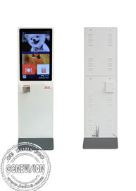 Sistema de pago derecho el ordenar en línea del quiosco de la señalización de Wifi Digital de la pantalla táctil de la información de servicio del uno mismo del piso