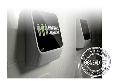Publicidad del lavabo del monitor de la pantalla táctil del soporte de la pared del WC, señalización de Digital Media del retrete
