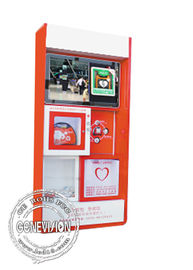 Señalización con Wifi, estación cardiaca de Digitaces del quiosco del gabinete de exhibición del Lcd de la publicidad de los primeros auxilios de la emergencia del AED