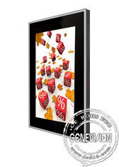 Exhibición ultra delgada del LCD de la vertical de 65 pulgadas, LCD negro Shinning Media Player