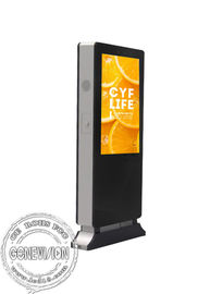 49 señalización electrónica al aire libre completa de la pantalla táctil de la publicidad de la pulgada HD LCD con la cámara del reconocimiento de cara