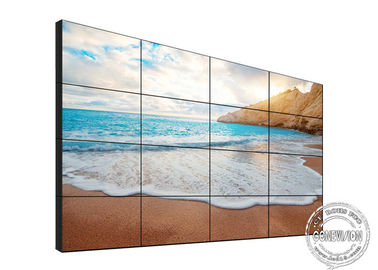 exhibición de pared video del LCD del bisel ultra estrecho 4 x 4 55&quot; alto brillo