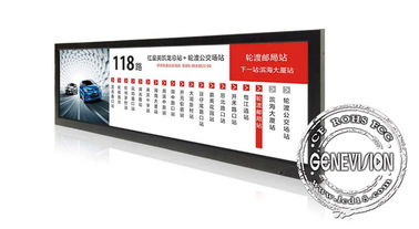 Tipo exhibición de TFT del monitor del estiramiento tamaño especial cortado 28 pulgadas para el jugador de la publicidad del autobús