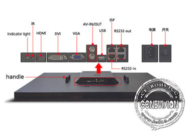 Monitor video de la pared de la señalización inconsútil de Digitaces 55&quot; conexión del lazo con el DP/RS232