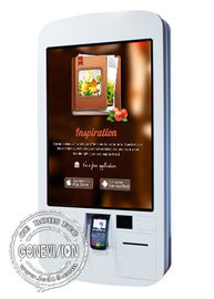 Señalización de WIFI Android Digital del restaurante máquina que ordena de la comida aumentable de la pared de 32 pulgadas