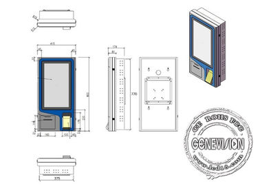 Pantalla táctil terminal de Floorstanding PCAP de la impresora térmica del quiosco del servicio del uno mismo de la posición 43&quot;
