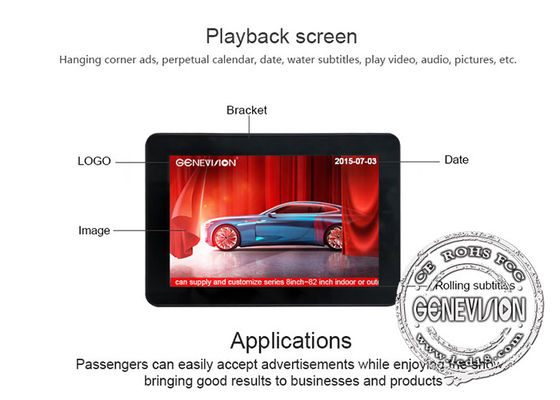 el 16.7M publicidad portátil Media Player de 10,1 Digitaces de la pulgada para el taxi