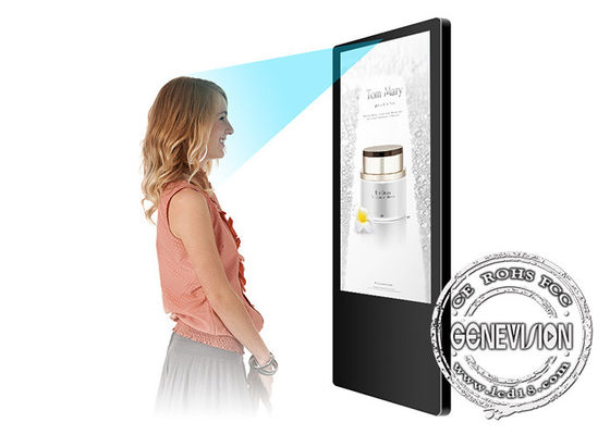 Pantalla ultra fina de la publicidad del elevador de Android con el reconocimiento de cara