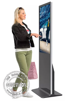 55 el quiosco de cristal de la pantalla táctil de AR de 65 pulgadas, HDMI entraron el quiosco de la señalización de Android 4K Digitaces