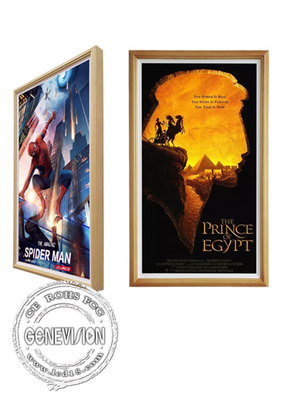 indicador digital del diseño 32inch de la pared de la pantalla artística del soporte en característica de marco de madera
