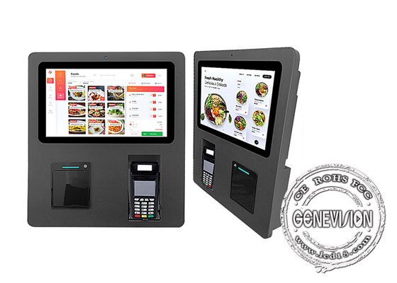 Quiosco automático de autoservicio de 15,6 pulgadas que ordena la máquina de pago para Resaurant Kfc Mc