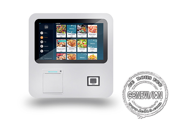 Máquina terminal de pago con pantalla táctil Bill de pedidos automáticos de montaje en pared de 15,6 pulgadas