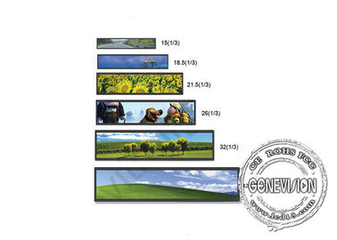 19,7 monitor LCD estirado Android del autobús, exhibición amplia estupenda del menú completo de la exhibición de la barra del Lcd