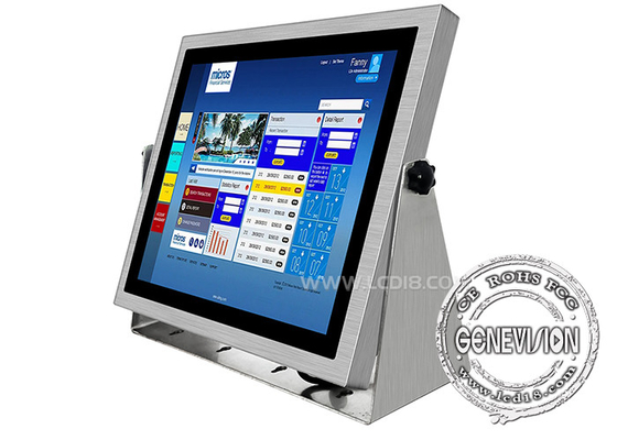 17 pulgadas de acero inoxidable IP68 Montaje en la pared Mesa de pie pantalla táctil impermeable exterior señalización digital