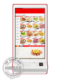 Autoservicio capacitivo de la pantalla táctil que paga a máquina 32inch la exhibición elegante ultrafina del LCD del Pared-soporte con la impresora y NFC