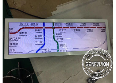Brillo estirado señalización de los liendres de la tablilla de anuncios de Digitaces LCD del quiosco 500 ultra ligeramente