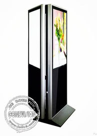 señalización de Digitaces del quiosco del vídeo de la muestra de publicidad de pantalla LCD del lado del doble 65inch con software de manejo del telecontrol