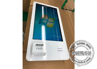 Efectivo de la pantalla táctil de la señalización de Digitaces de la tienda de cadena de Win10 32inch y terminal infrarrojos del pago de la tarjeta de banco