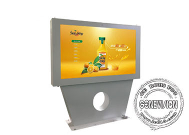 Señalización al aire libre de Digitaces del soporte impermeable grande del piso publicidad del término de autobuses de la pantalla LCD de 85 pulgadas
