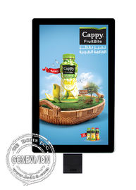 publicidad teledirigida de la tienda al por menor de la exhibición del Lcd del soporte de la pared del escáner de código de barras 1080p