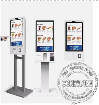 Quiosco de pago de autoservicio interactivo avanzado con escáner QR de logotipo y pantalla táctil PCAP de 10 puntos